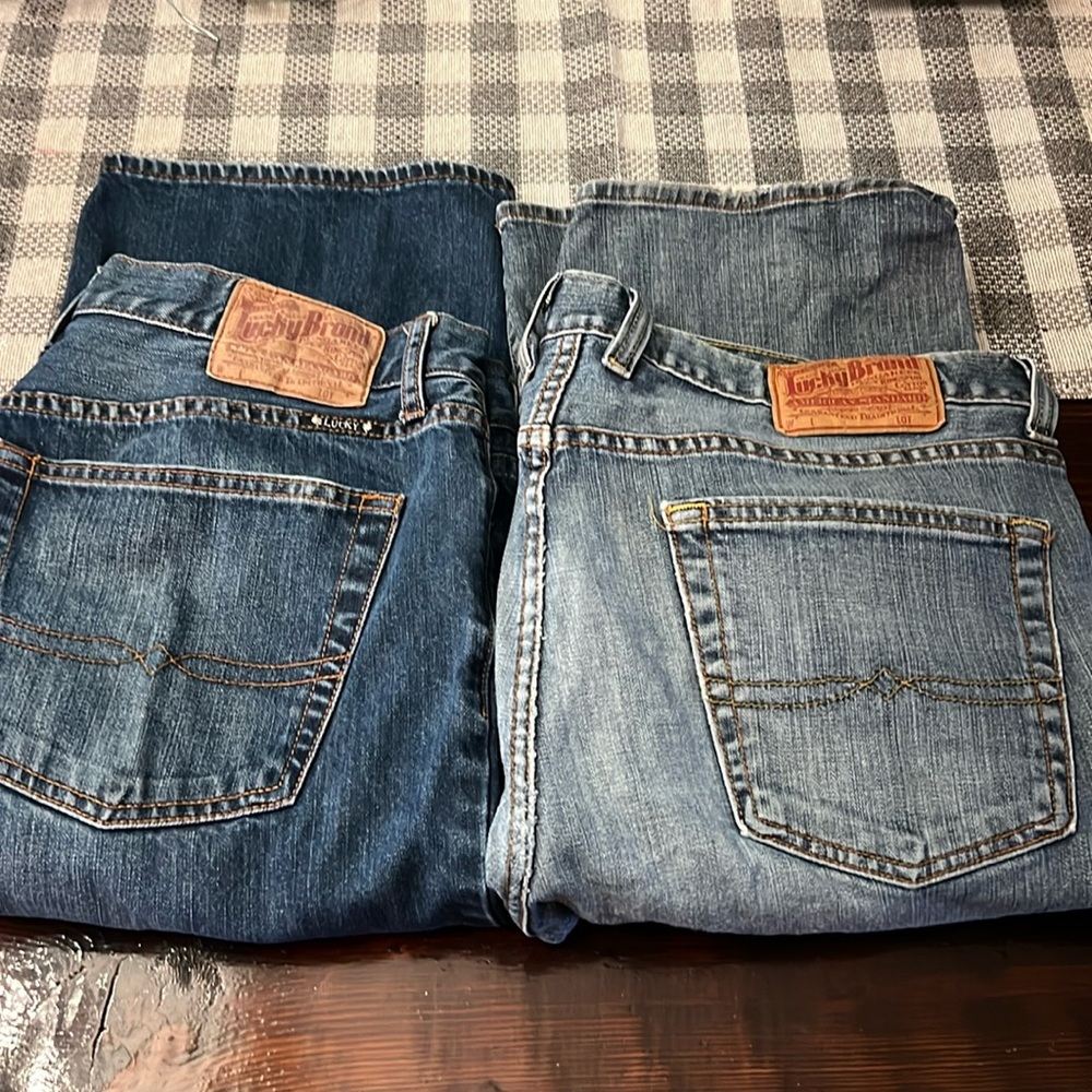 2 pair Men’s 36X32 Lucky Brand Jeans